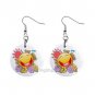 Smilie Face  Dangle Button Earrings Jewelry 1 inch Round 12734941
