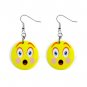 Shock Smiley Face Dangle Button Earrings Jewelry 1 inch Round 12781935