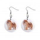 New Dog Chow Chow 1" Round Button Dangle Earrings Jewelry 13018519