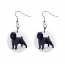 New Dog Affenpinscher 1" Round Button Dangle Earrings Jewelry 13018513