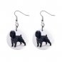 New Dog Affenpinscher 1" Round Button Dangle Earrings Jewelry 13018513