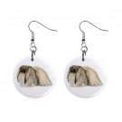New Dog Pekingese 1" Round Button Dangle Earrings Jewelry 13018539 New Dog Pekingese 1" Round Button Dangle Earrings Jewelry 13018539