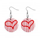 New I Love You Valentine Dangle Button Earrings Jewelry 13483316
