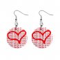 New I Love You Valentine Dangle Button Earrings Jewelry 13483316