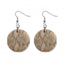 New Snakeskin Snake Skin Pattern Dangle 1" Button Round Earrings Jewelry 13248205 New Snakeskin Snake Skin Pattern Dangle 1" Button Round Earrings Jewelry 13248205