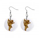 New Gold Cupid Valentine Dangle Button Earrings Jewelry 13483309