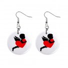 New Cupid with Heart Valentine Dangle Button Earrings Jewelry 13483308