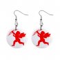 New Red Cupid with Arrow Valentine Dangle Button Earrings Jewelry 13483312