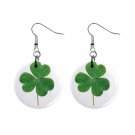 Three Leave Clover St. Paddy Patrick Day  Dangle Button Earrings Jewelry  13501043