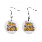 MARDI GRAS Mask 1" Round Dangle Button Earrings NEW 13534593