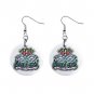 MARDI GRAS Mask 1" Round Dangle Button Earrings NEW 13534594