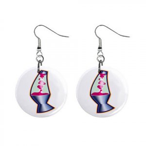 New Lava Lamp Retro Hippie Dangle Button Earrings Jewelry 13631835