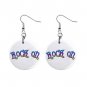 New ROCK ON Retro Hippie Dangle Button Earrings Jewelry 13634112