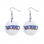 New WICKED  Retro Hippie Dangle Button Earrings Jewelry 13634118