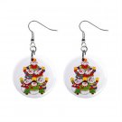 Snowman Family Christmas Dangle Earrings Jewelry 1 inch Buttons 12977657