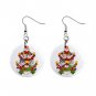 Snowman Family Christmas Dangle Earrings Jewelry 1 inch Buttons 12977657