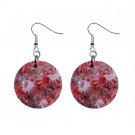 Peppermint Candy Christmas Dangle Earrings Jewelry 1 inch Buttons 12982348