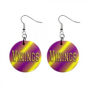 Vikings Minnesota Dangle Earrings Jewelry 1 inch Buttons 16502052