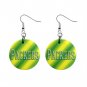 Green Bay Packers Packer Fan Dangle Earrings Jewelry 1 inch Buttons 16502115