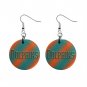 Miami Dolphins Dangle Earrings Jewelry 1 inch Buttons 16502117