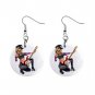 Singing Cowgirl Dangle Earrings Jewelry 1 inch Buttons 16546627