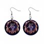 Native American Wolf Dangle Button Earrings Jewelry 1 inch Round 12894135