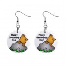 Ground Hog Groundhog Day  Dangle Button Earrings Jewelry 13690077