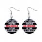 Admiting You're an Asshole ... Dangle Button Earrings Jewelry 1 inch Round 20113114