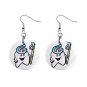 Happy Tooth with brush Dangle Earrings Jewelry 1 inch Buttons 12479762
