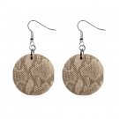 SNAKE SKIN Pattern Dangle Button Earrings Jewelry 1 inch Round 13248205 SNAKE SKIN Pattern Dangle Button Earrings Jewelry 1 inch Round 13248205