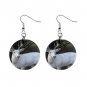 White Deer Piebald  Dangle Button Earrings Jewelry 13894485
