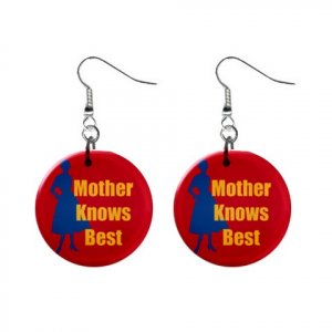 MOTHER KNOWS BEST Dangle Button Earrings Jewelry 20119360