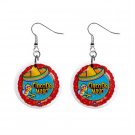 New Cinco De Mayo May 5th Design Dangle Button Earrings Jewelry 1" Round 14713956