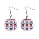 New Slot Machine Lucky 7 1" Round Button Dangle Earrings Jewelry 16503101 New Slot Machine Lucky 7 1" Round Button Dangle Earrings Jewelry 16503101