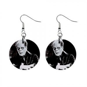 LON CHANEY Horror Phantom Earrings 1" Button Jewelry 16438318