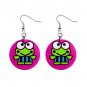 Funny FROG Earrings 1" Button Dangle Jewelry NEW! 12289400
