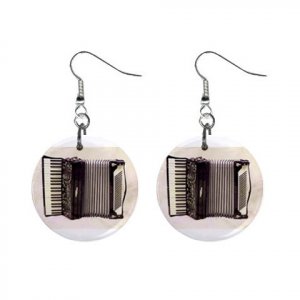 New Accordion Band Dangle Button Earrings Jewelry 13164037
