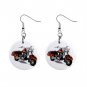 New Indian Chief T-3 Motorcycle Design Dangle Button Earrings Jewelry 1" Round 14469667