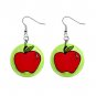 APPLE CARTOON Dangle Earrings Jewelry 1 inch Buttons 21493391