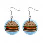 HAMBURGER CARTOON Dangle Earrings Jewelry 1 inch Buttons 21493394