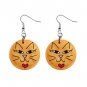 CARTOON CAT FACE Dangle Earrings Jewelry 1 inch Buttons 21493396