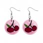 CHERRIES Dangle Earrings Jewelry 1 inch Buttons 21493397