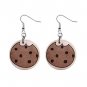 CHOCOLATE CHIP COOKIE Dangle Earrings Jewelry 1 inch Buttons 21493657