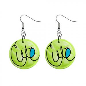CARTOON CUTE Dangle Earrings Jewelry 1 inch Buttons 21494637