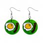 EGGS AND BACON Dangle Earrings Jewelry 1 inch Buttons 21494898