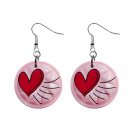 CARTOON HEART Design Dangle Earrings Jewelry 1 inch Buttons 21495416 CARTOON HEART Design Dangle Earrings Jewelry 1 inch Buttons 21495416