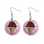 ICE CREAM CONE Design Dangle Earrings Jewelry 1 inch Buttons 21495417