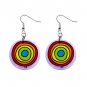 CARTOON LOLLIPOP Design Dangle Earrings Jewelry 1 inch Buttons 21495421