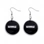 CARTOON NINJA FACE Design Dangle Earrings Jewelry 1 inch Buttons 21495424