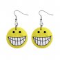 SMILEY FACE Design Dangle Earrings Jewelry 1 inch Buttons 21495436